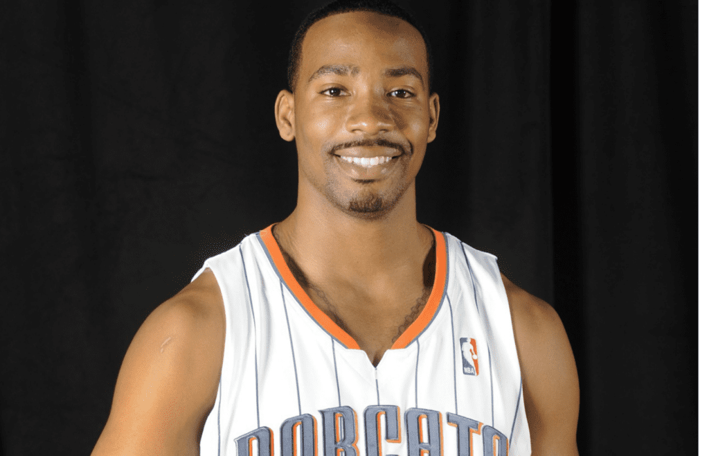 Sept. 27, 2010; Charlotte, NC, USA; Charlotte Bobcats guard Javaris Crittenton (8) during media day at Time Warner Cable Arena. Mandatory Credit: Sam Sharpe-Imagn Images