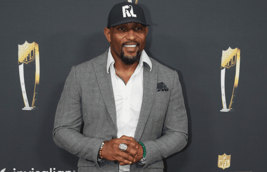 Feb 6, 2025; New Orleans, LA, USA; Ray Lewis on the red carpet before Super Bowl LIX NFL Honors at Saenger Theatre. Mandatory Credit: Kirby Lee-Imagn Images