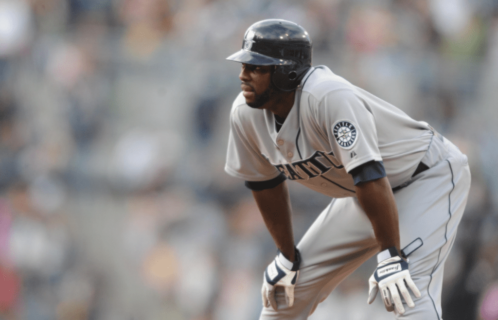 June 12, 2010; San Diego, CA, USA; Seattle Mariners left fielder Milton Bradley (15) against the San Diego Padres at Petco Park. Mandatory Credit: Christopher Hanewinckel-Imagn Images