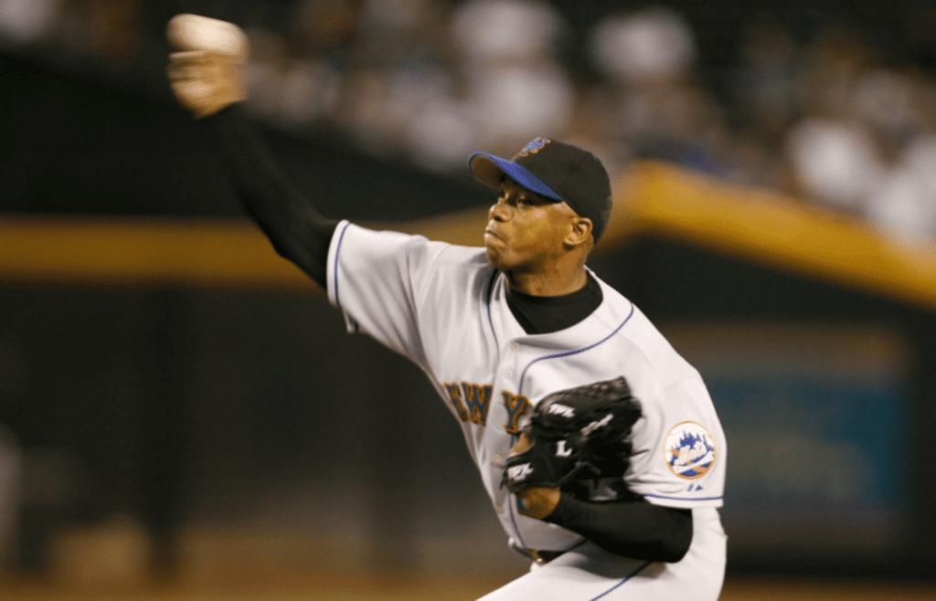 June 8, 2006; Phoenix, AZ, USA; New York Mets pitcher (26) Orlando Hernandez throws against the Arizona Diamondbacks during the first inning at Chase Field. Mandatory Credit: Rick Scuteri-US Presswire Copyright Rick Scuteri
