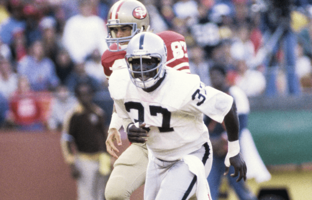 Aug 4, 1984; San Francisco, CA, USA: FILE PHOTO; Los Angeles Raiders defensive back Lester Hayes (37) in action against the San Francisco 49ers at Candlestick Park during a pre-season game. Mandatory Credit: Imagn Images