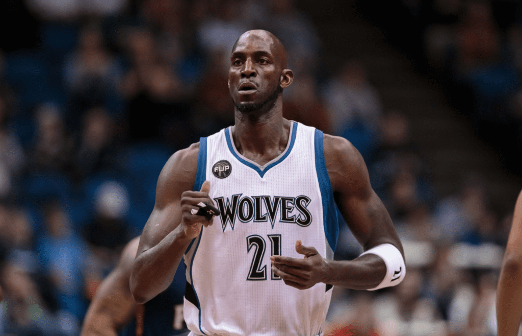 Jan 17, 2016; Minneapolis, MN, USA; Minnesota Timberwolves forward Kevin Garnett (21) before the game against the Phoenix Suns at Target Center. Mandatory Credit: Brad Rempel-Imagn Images