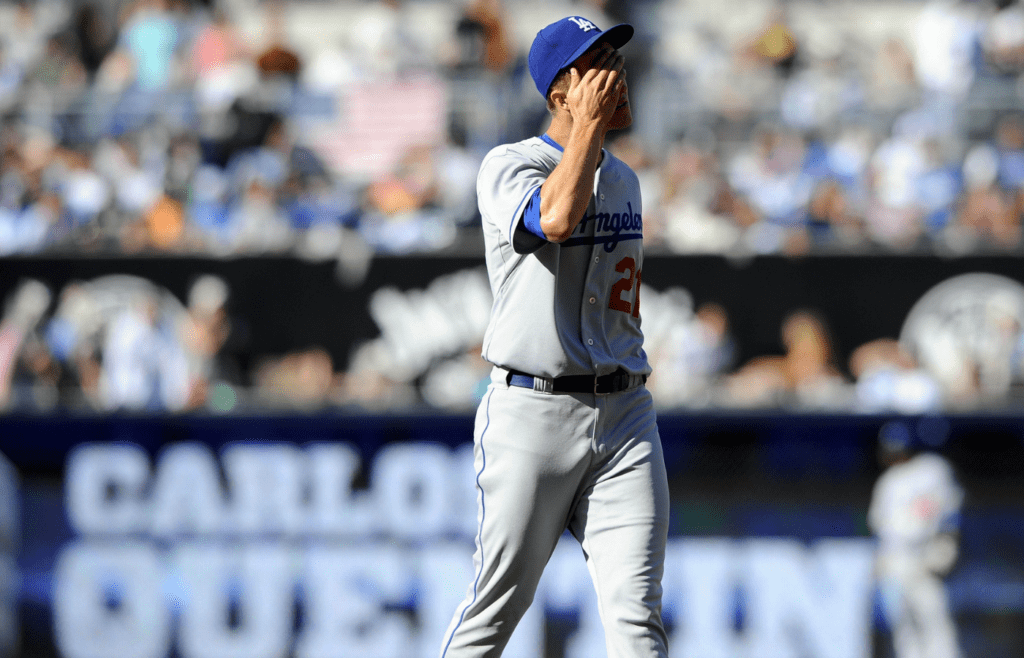 June 22, 2013; San Diego, CA, USA; Los Angeles Dodgers starting pitcher Zack Greinke (21) prior to facing San Diego Padres left fielder Carlos Quentin (18) during the fourth inning at Petco Park. Mandatory Credit: Christopher Hanewinckel-Imagn Images