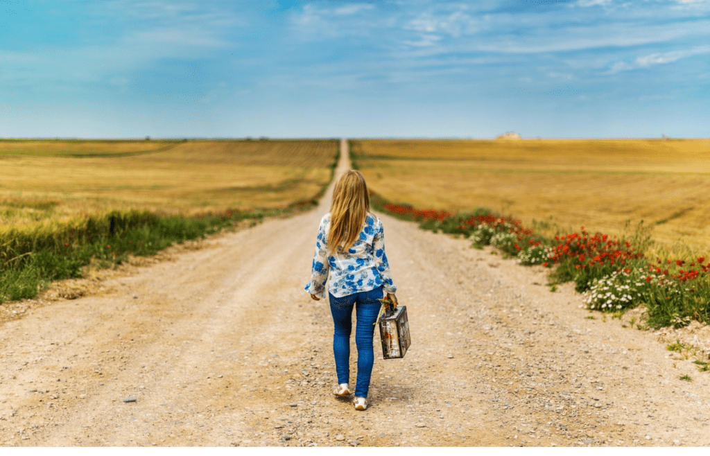 A person walking away from a tense situation