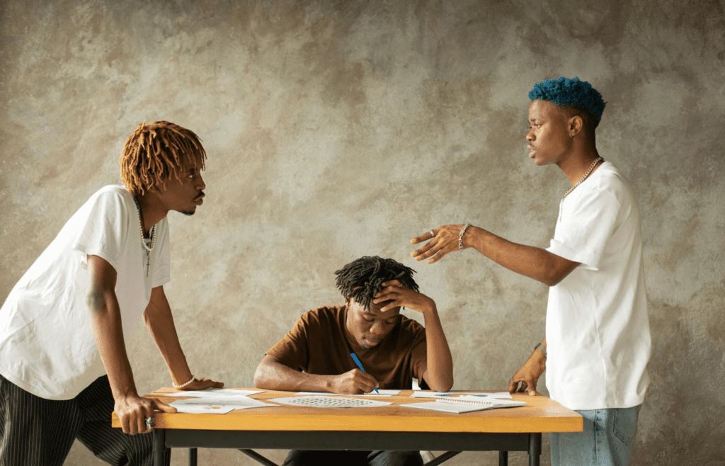 A person choosing to listen instead of argue