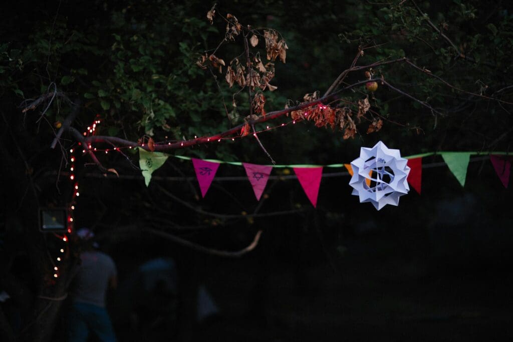 light at night garden party