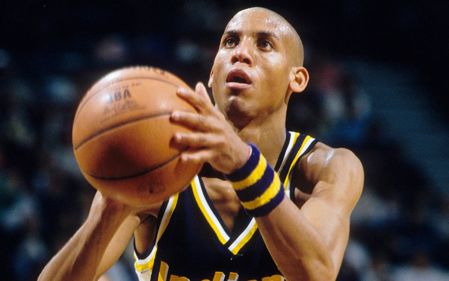 Unknown date; Miami, FL, USA; FILE PHOTO; Indiana Pacers guard Reggie Miller (31) in action against the Miami Heat at the Miami Arena. Mandatory Credit: Imagn Images