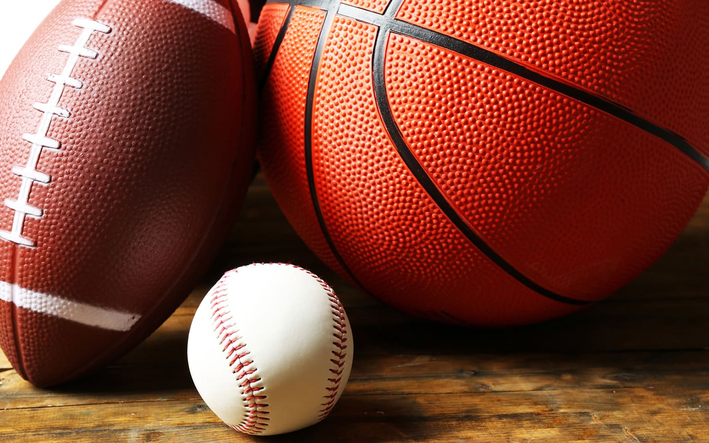 Football, Baseball, Basketball