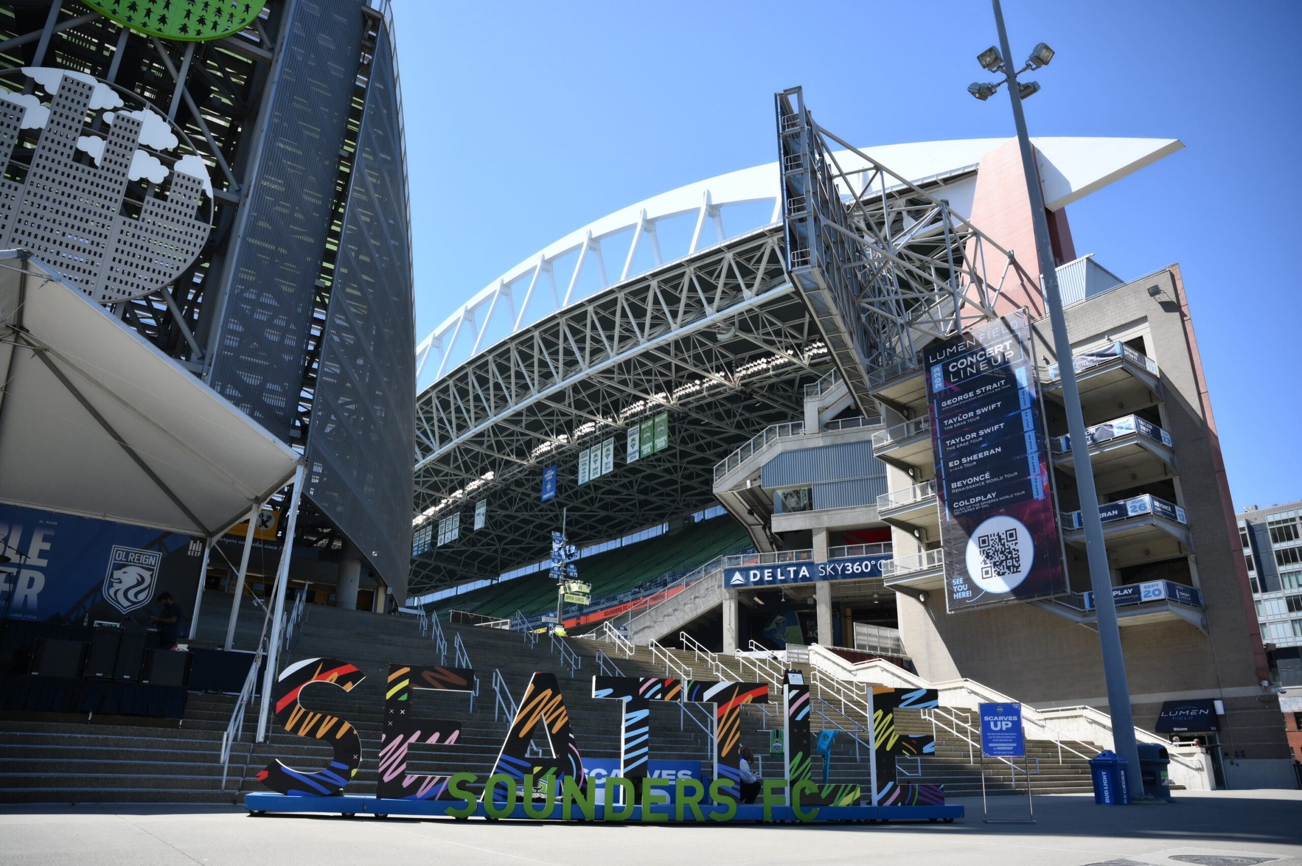 Jun 3, 2023; Seattle, WA, USA; A general view outside before a MLS game between the Portland Timbers and Seattle Sounders at Lumen Field. Mandatory Credit: Steven Bisig-USA TODAY Sports