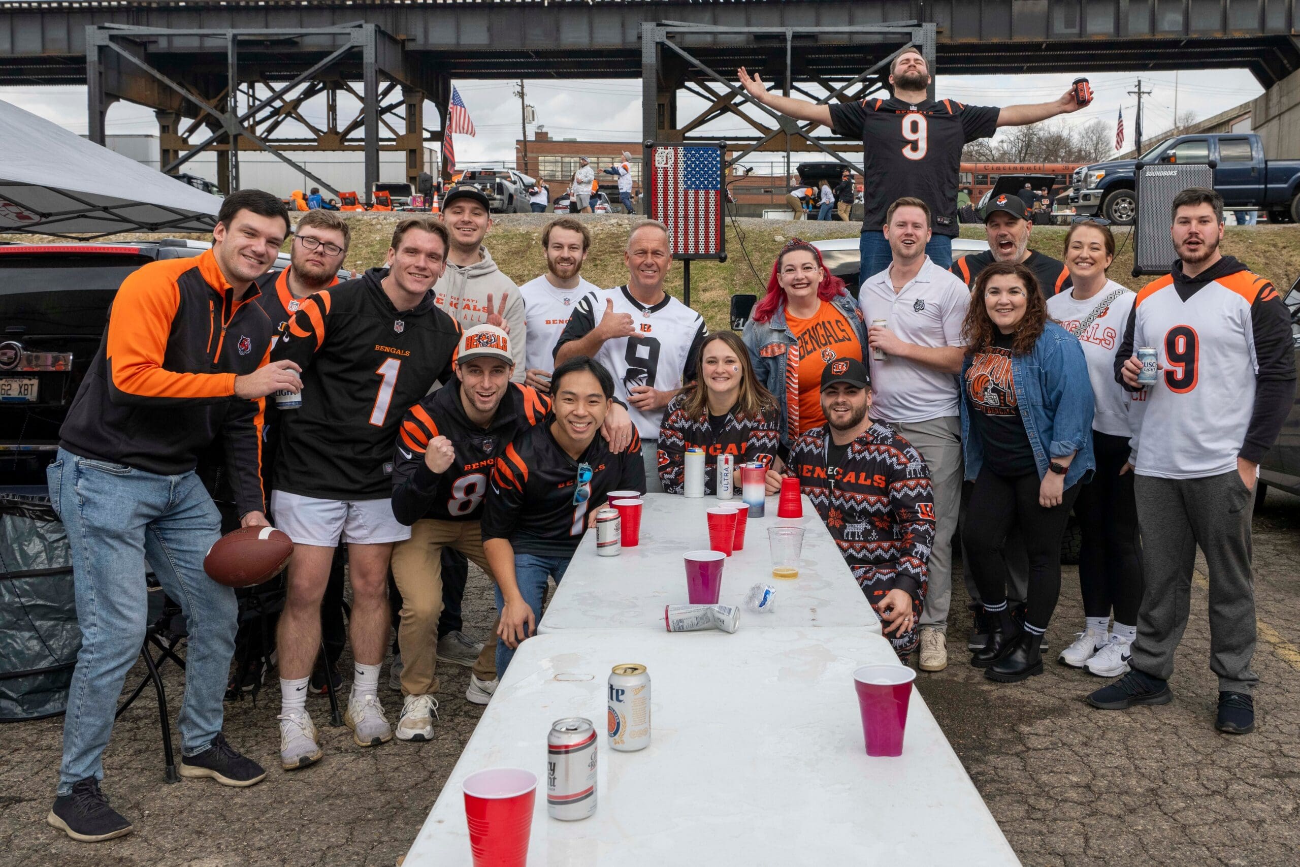 It's game time! The Cincinnati Bengals (7-8) hosts the Denver Broncos (9-6) at Paycor Stadium on Dec. 28, 2024. The Bengals hope to keep their playoff chances alive with a win today and their fans will continue to host exciting tailgating parties in the lots around the stadium. Beer pong is a popular game for the WhoDey Crazies.
