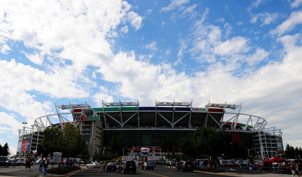Sep 13, 2015; Landover, MD, USA; General view of FedEx Field before the game between the Washington Redskins and the Miami Dolphins. Mandatory Credit: Brad Mills-USA TODAY Sports