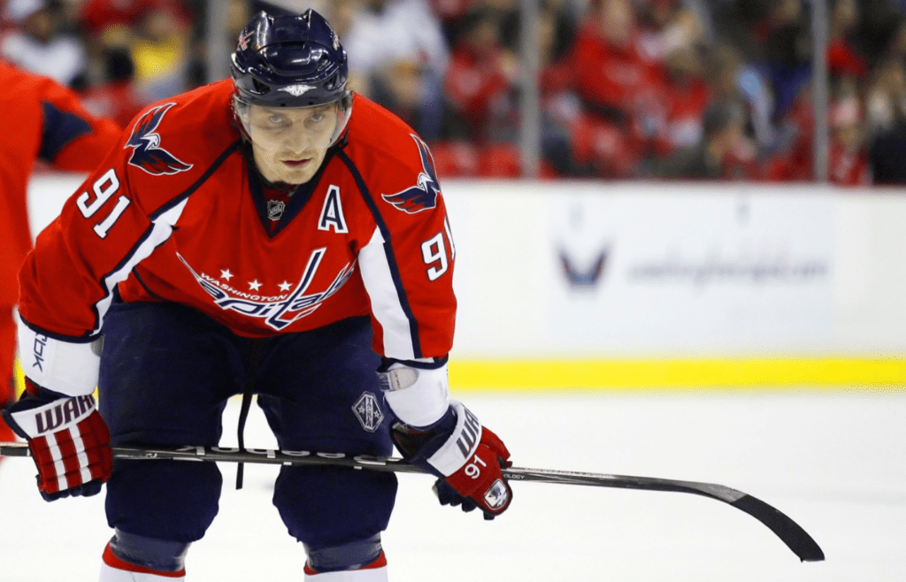 March 1, 2009; Washington, DC, USA; Washington Capitals center Sergei Fedorov (91) looks on during a timeout against the Florida Panthers in the second period at Verizon Center. The Panthers won 6-2. Mandatory Credit: Geoff Burke-Imagn Images
