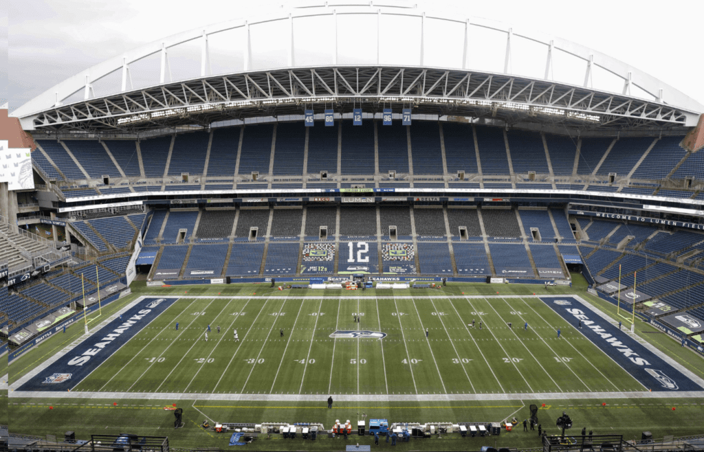 Dec 13, 2020; Seattle, Washington, USA; General view of Lumen Field before a game between the New York Jets and Seattle Seahawks. Mandatory Credit: Joe Nicholson-Imagn Images