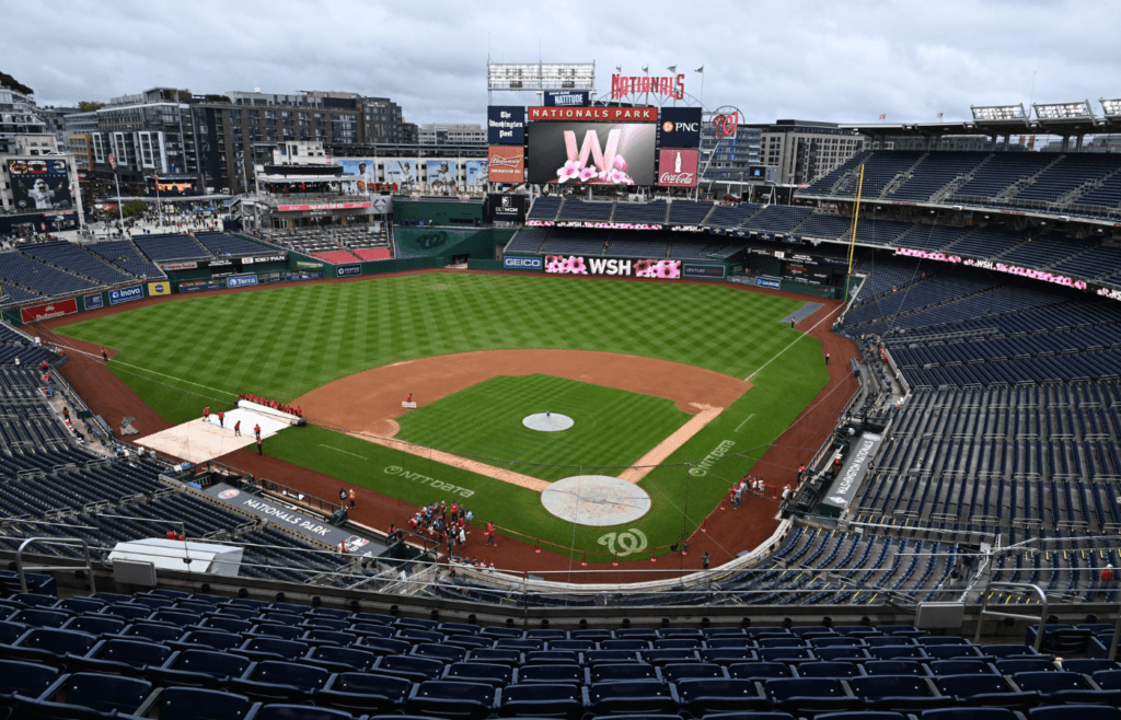 Sep 27, 2024; Washington, District of Columbia, USA; A general view of the stadium before the game between the Washington Nationals and the Philadelphia Phillies at Nationals Park. Mandatory Credit: James A. Pittman-Imagn Images