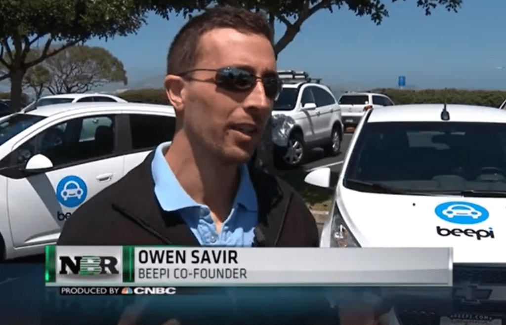 Beepi co-founder speaking during media coverage