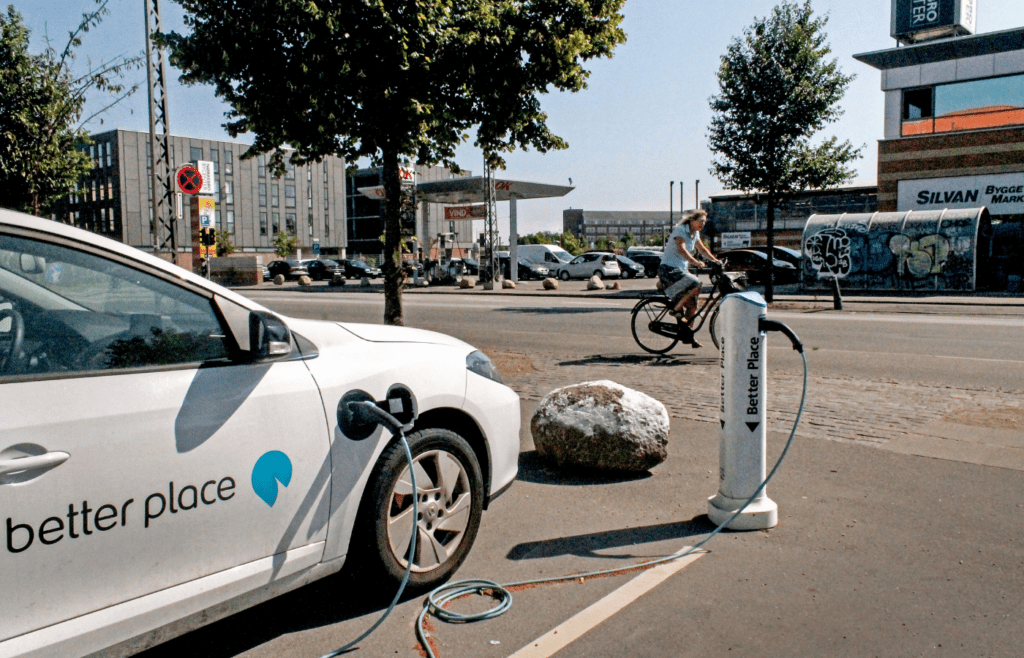 Electric vehicle charging at Better Place station