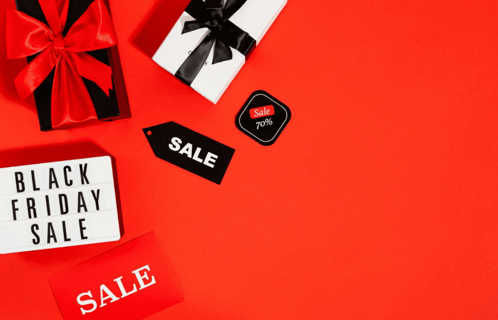 A countdown timer and “70% OFF” banner on a website