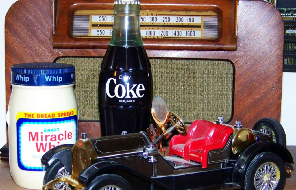 Miracle Whip, Coke, and Stutz Bearcat Radios