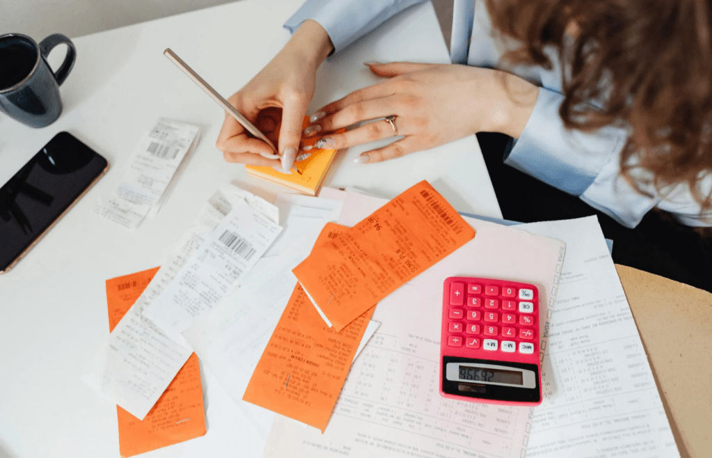 A credit card bill with a high balance and interest rate