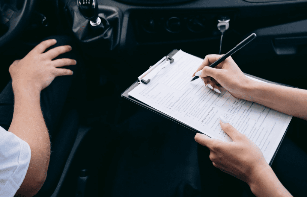 A declined insurance claim form on a clipboard