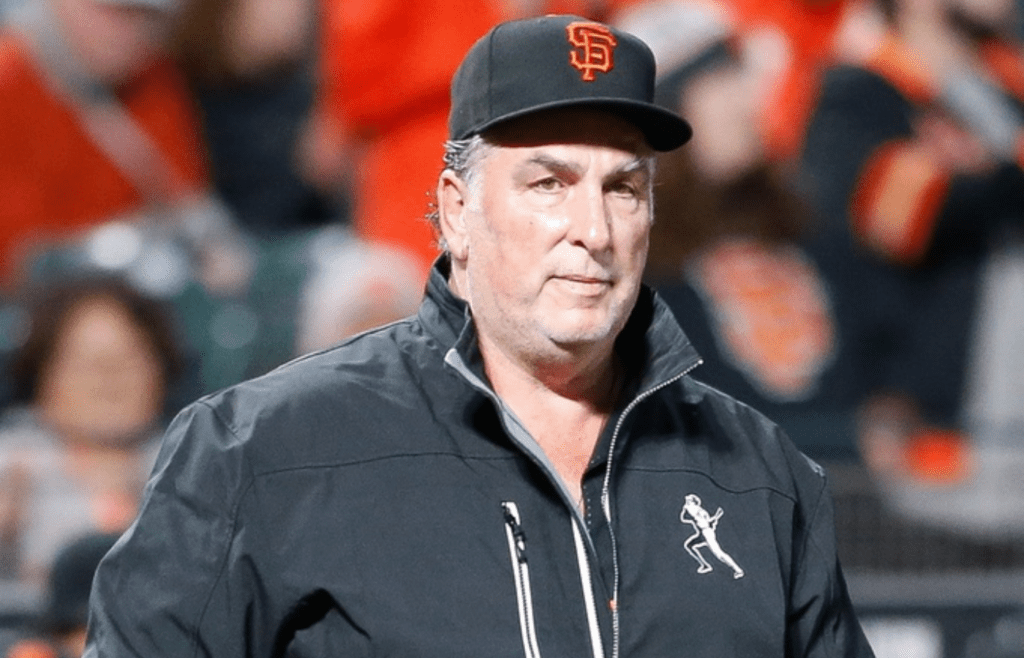 Sep 29, 2017; San Francisco, CA, USA; San Francisco Giants outfielder Jack Clark was introduced during the announcement of the 2017 Willie Mac Award winner before the game against the San Diego Padres at AT&T Park. Mandatory Credit: Stan Szeto-Imagn Images