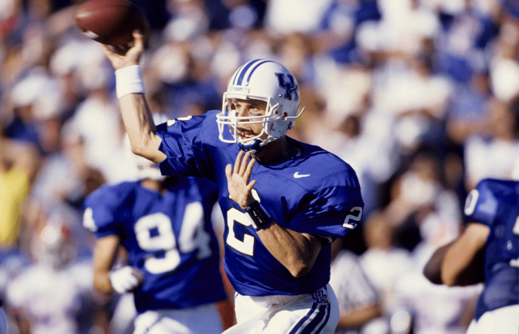 Sep 26,1998; Gainesville, FL, USA; FILE PHOTO; Kentucky Wildcats quarterback Tim Couch (2) in action rushing the ball against the Florida Gators at Ben Hill Griffin Stadium. Mandatory Credit: RVR Photos-Imagn Images