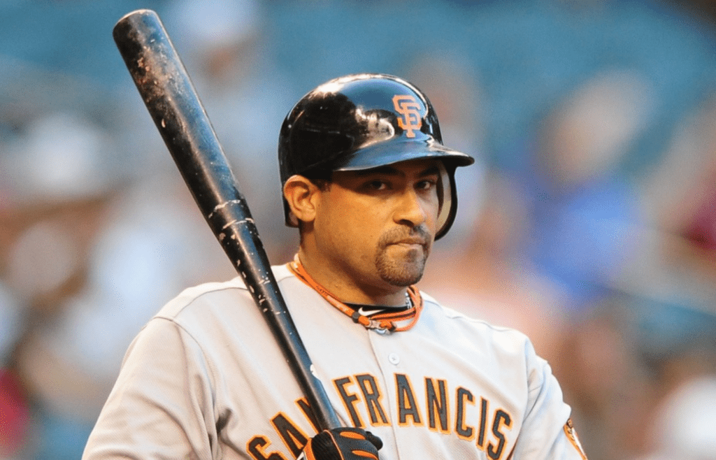 San Francisco Giants catcher Bengie Molina against the Arizona Diamondbacks at Chase Field.