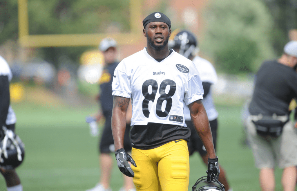 Jul 27, 2018; Latrobe, PA, USA; Pittsburgh Steelers wide receiver Darrius Heyward-Bey (88) during training camp at St. Vincent College. Mandatory Credit: Philip G. Pavely-Imagn Images