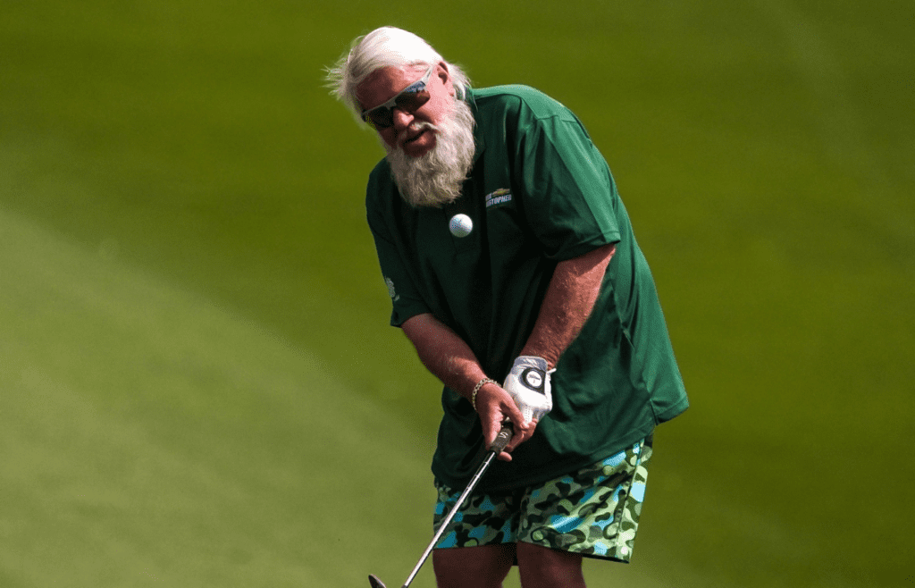 John Daly approaches the 11th green during the pro-am of the Galleri Classic at Mission Hills Country Club in Rancho Mirage, Calif., Wednesday, March 26, 2025