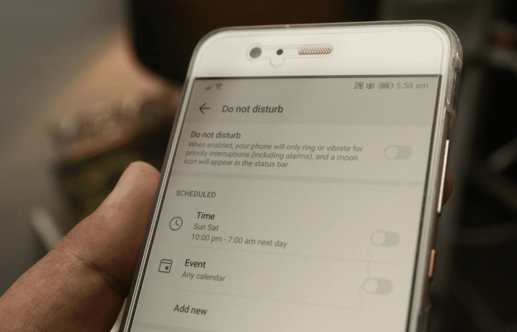 A person reviewing phone settings and usage