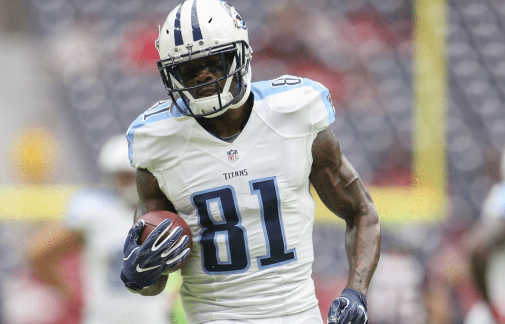 Oct 2, 2016; Houston, TX, USA; Tennessee Titans wide receiver Andre Johnson (81) before the game against the Houston Texans at NRG Stadium. Mandatory Credit: Kevin Jairaj-Imagn Images