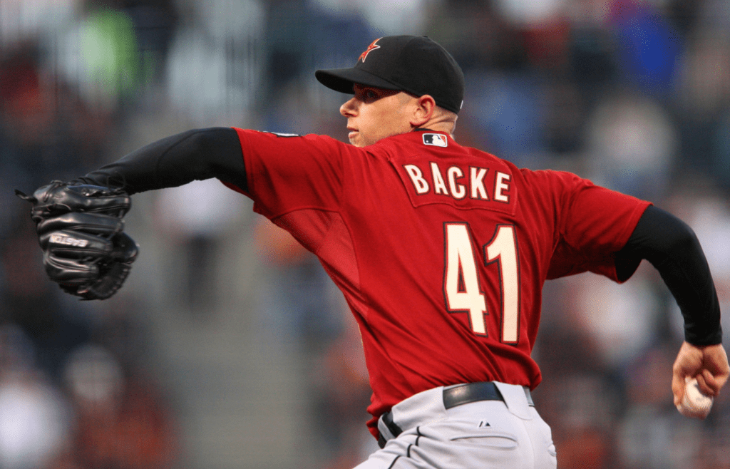 May 13, 2008; San Francisco, CA, USA; Houston Astros starting pitcher Brandon Backe (41) pitches against the San Francisco Giants during the 2nd inning at AT&T Park in San Francisco, CA. Mandatory Credit: Kyle Terada-Imagn Images