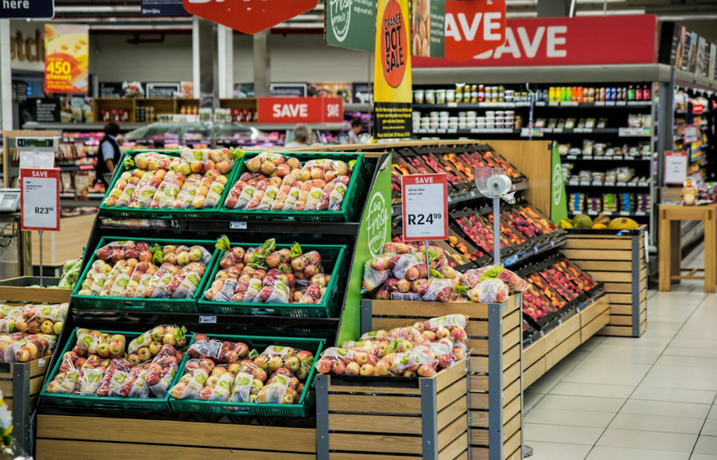 Featured products at the end of an aisle