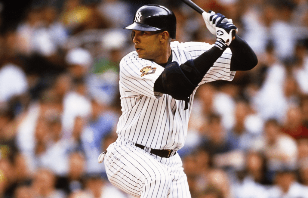 May 12, 2001; Bronx, NY, USA; FILE PHOTO; New York Yankees outfielder David Justice (28) in action against the Baltimore Orioles at Yankee Stadium. Mandatory Credit: Lou Capozzola-USA TODAY NETWORK