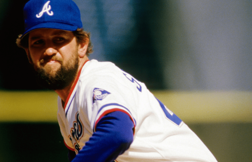 Unknown Date; Atlanta, GA, USA; FILE PHOTO; Atlanta Braves pitcher (40) Bruce Sutter in action at Fulton County Stadium during the 1985 season. Sutter was elected to the hall of fame in 2006 after playing 12 seasons in the major leagues from 1976-1988 and had 300 career saves and a 2.83 era. Mandatory Credit: Photo By Manny Rubio-Imagn Images © Copyright Manny Rubio