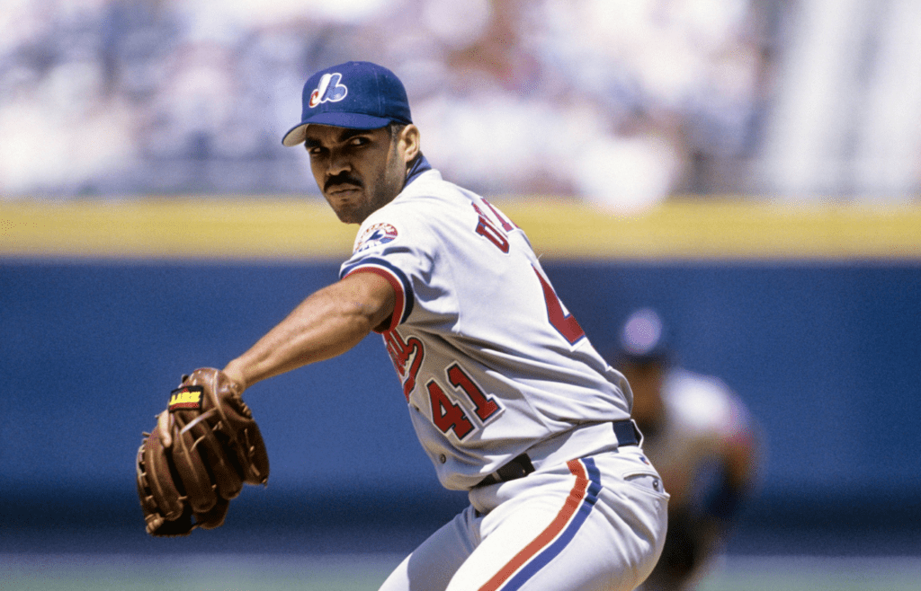 Unknown date 1997; Atlanta, GA, USA; FILE PHOTO; Montreal Expos pitcher Ugueth Urbina (41) delivers a pitch against the Atlanta Braves at Turner Field. Mandatory Credit: Imagn Images