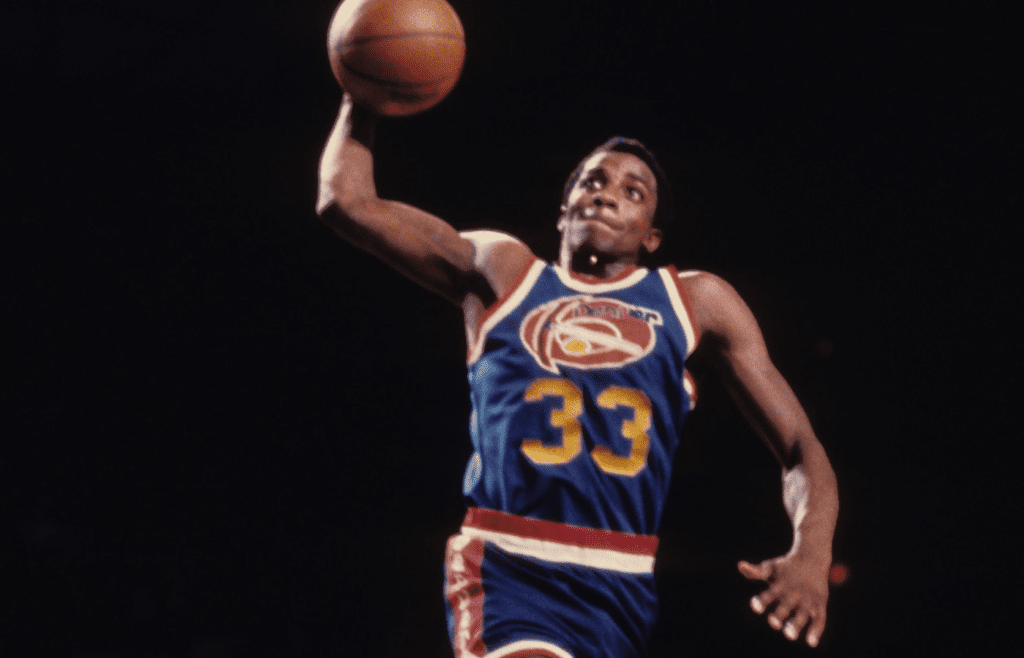 Unknown date and unknown location; USA; FILE PHOTO; Denver Nuggets guard David Thompson (33). Mandatory Credit: Malcolm Emmons-USA TODAY Network
