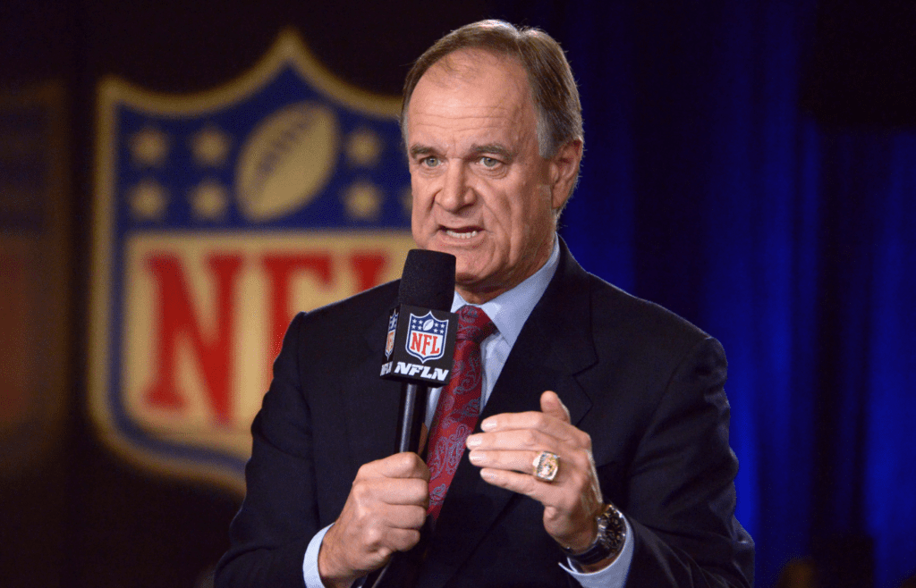 Baltimore Ravens former coach Brian Billick on the NFL Network set at the Phoenix Convention Center.