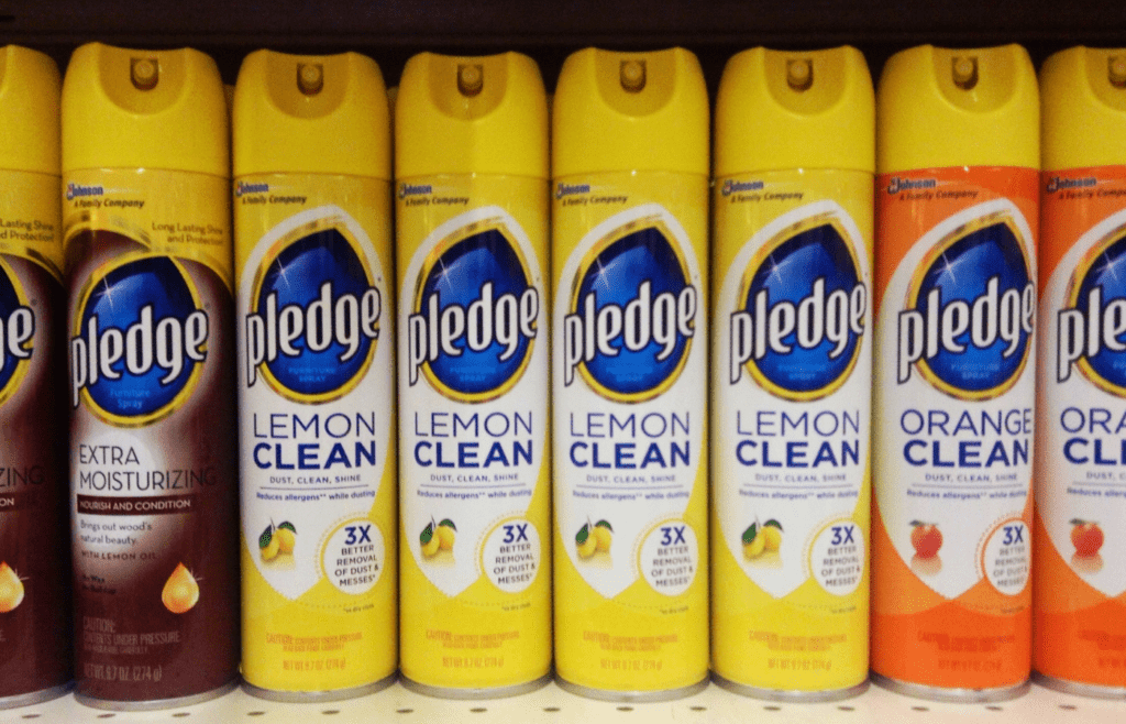 Lemon Pledge Johnson wax furniture polish