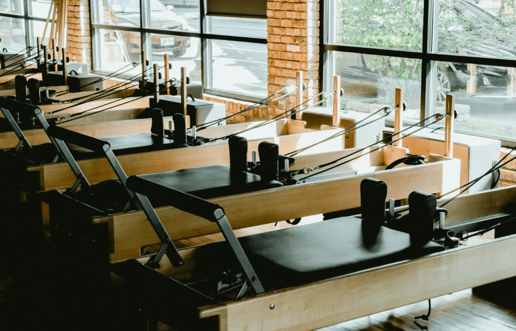 Empty luxury gym equipment