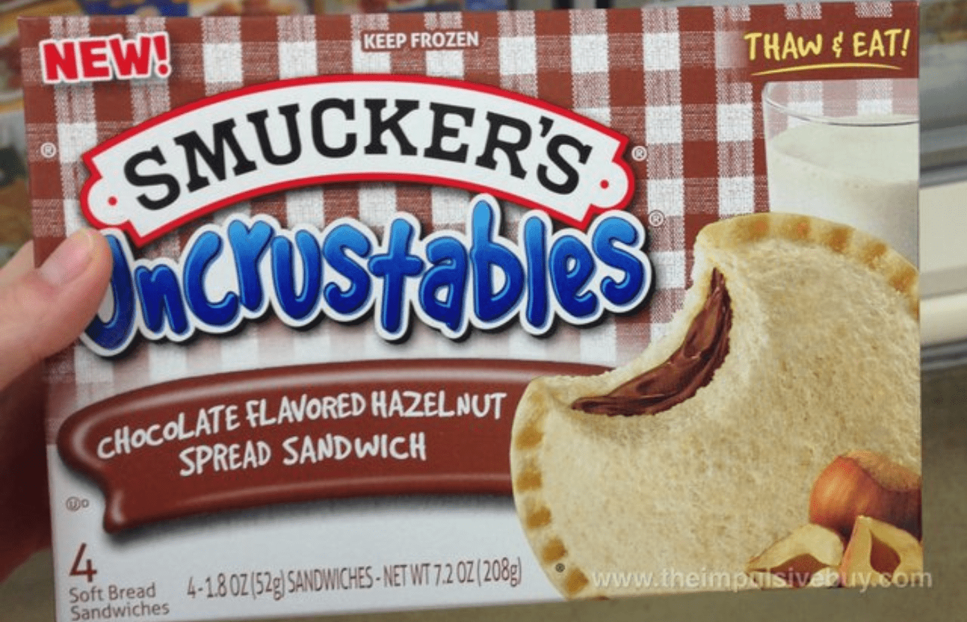 Smucker's Uncrustables Chocolate Flavored Hazelnut Spread Sandwich