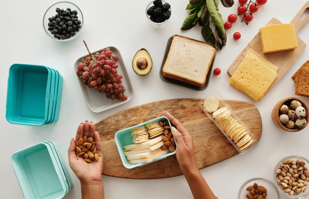 Packaged kids' lunch kits with crackers and cheese