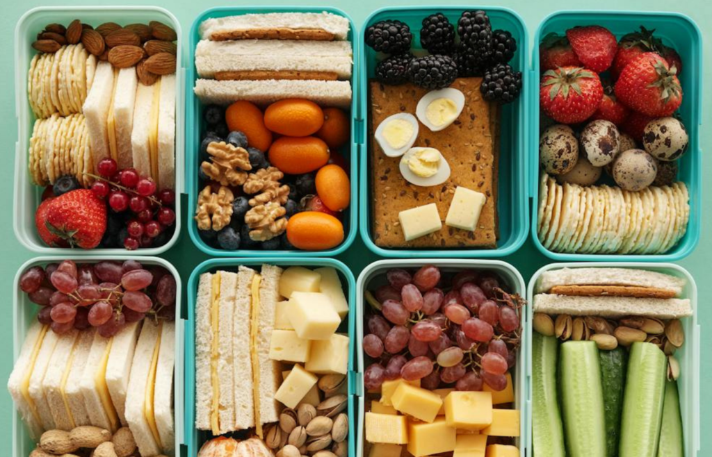 Pre-cut cheese cubes in plastic containers