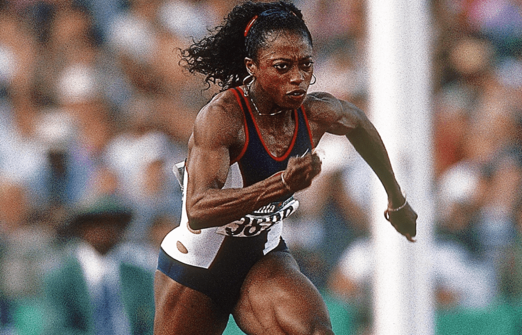 Unknown date, 1996; Atlanta, GA, USA; FILE PHOTO; Florence Griffith Joyner (USA) in action during the 1996 Atlanta Olympic Games at Centennial Olympic Stadium. Mandatory Credit: George Long-USA TODAY NETWORK