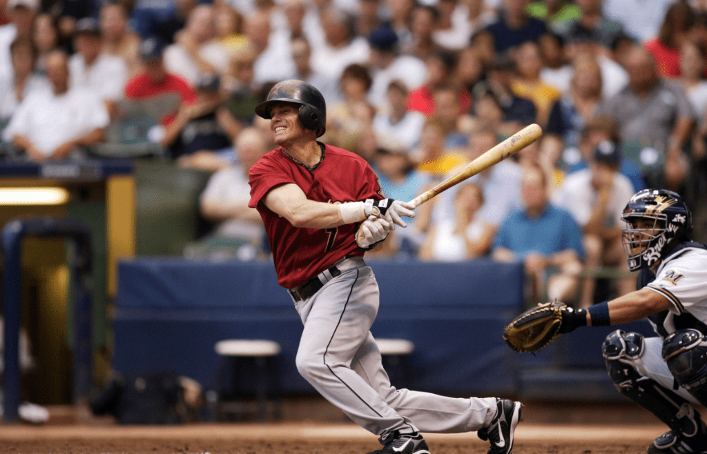 June 26, 2007; Milwaukee, WI, USA; Houston Astros second baseman Craig Biggio (7) singles during the third inning against the Milwaukee Brewers at Miller Park. The single was Biggio's 2297'th career hit. Mandatory Credit: Photo By Jeff Hanisch-Imagn Images Copyright (c) 2007 Jeff Hanisch