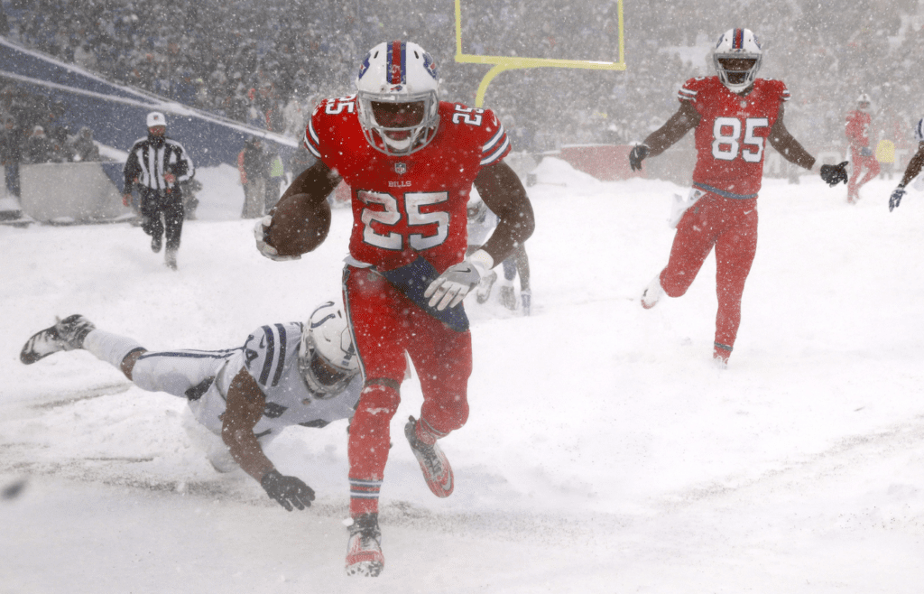 Bills running back LeSean McCoy rushed for 156 yards on 32 carries in a 13-7 Bills win over the Colts in overtime in Orchard Park Dec. 10, 2017.