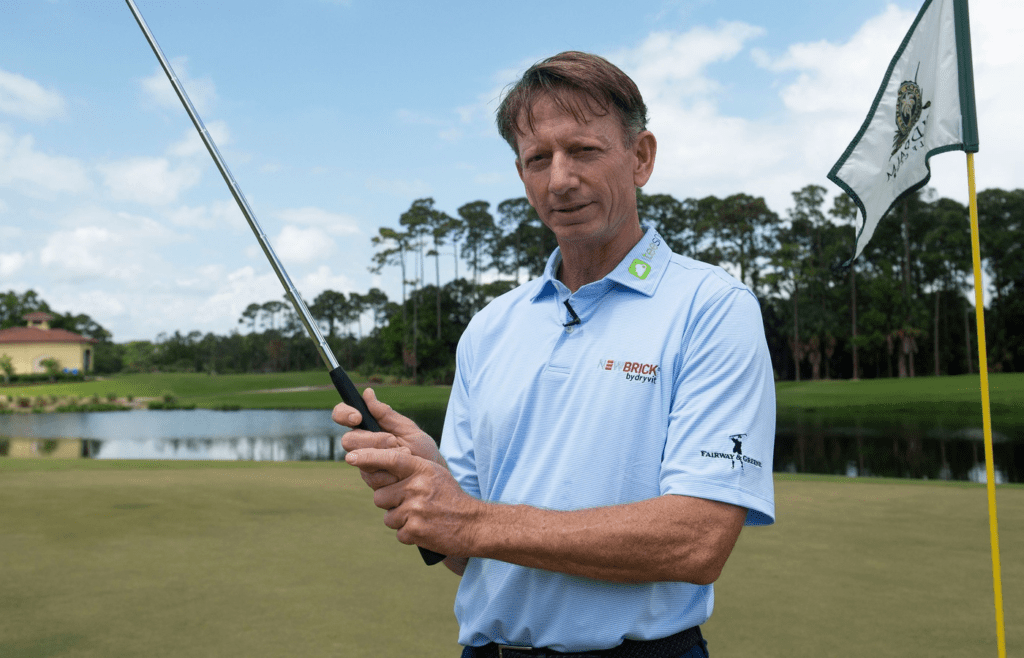 Long-time PGA Tour golfer Brad Faxon, seen Monday, March 25, 2019, offers three of his top putting tips at Old Palm Golf Club in Palm Beach Gardens, Florida. Thumb 1