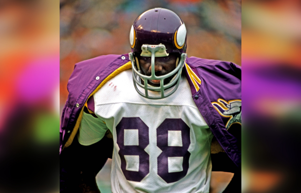 Nov 1978; Unknown Location, USA; FILE PHOTO; Minnesota Vikings defensive tackle Alan Page (88) on the sidelines during the 1977 season. Mandatory Credit: Manny Rubio-USA TODAY NETWORK