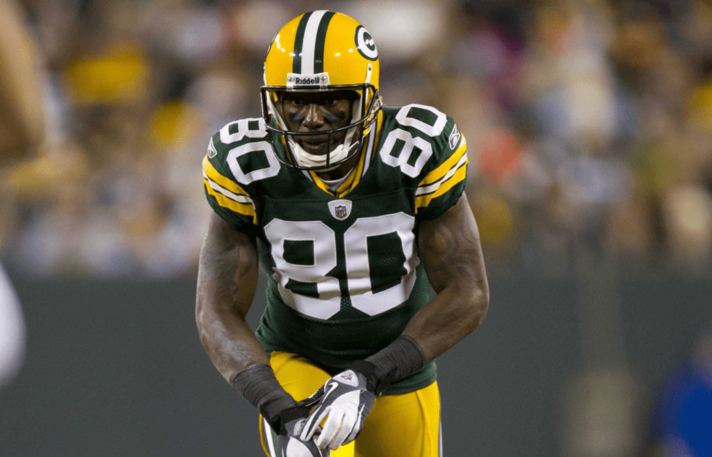 Nov 14, 2011; Green Bay, WI, USA; Green Bay Packers wide receiver Donald Driver (80) lines up for a play during the game against the Minnesota Vikings at Lambeau Field. The Packers defeated the Vikings 45-7. Mandatory Credit: Jeff Hanisch-Imagn Images