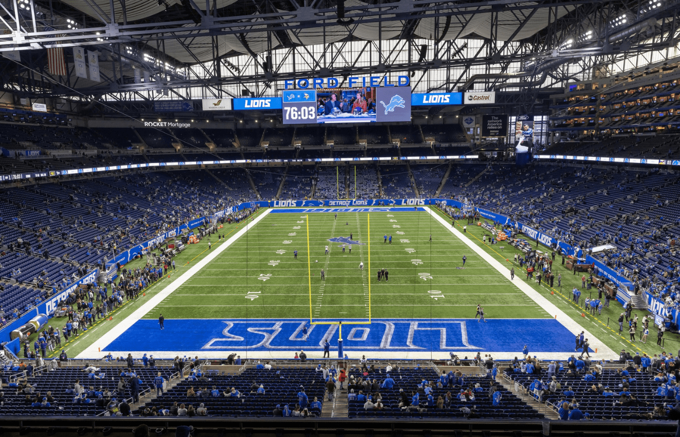 Dec 11, 2022; Detroit, Michigan, USA; A general view of Ford Field before a game between the Detroit Lions and the Minnesota Vikings. Mandatory Credit: David Reginek-Imagn Images